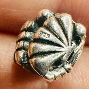 925 Seashell Charm Bead Sterling Silver